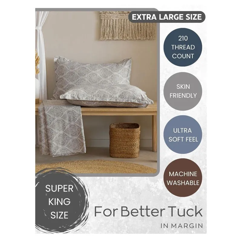 Swayam Vrita Cotton Bedsheet (Grey) - 200 TC media 10