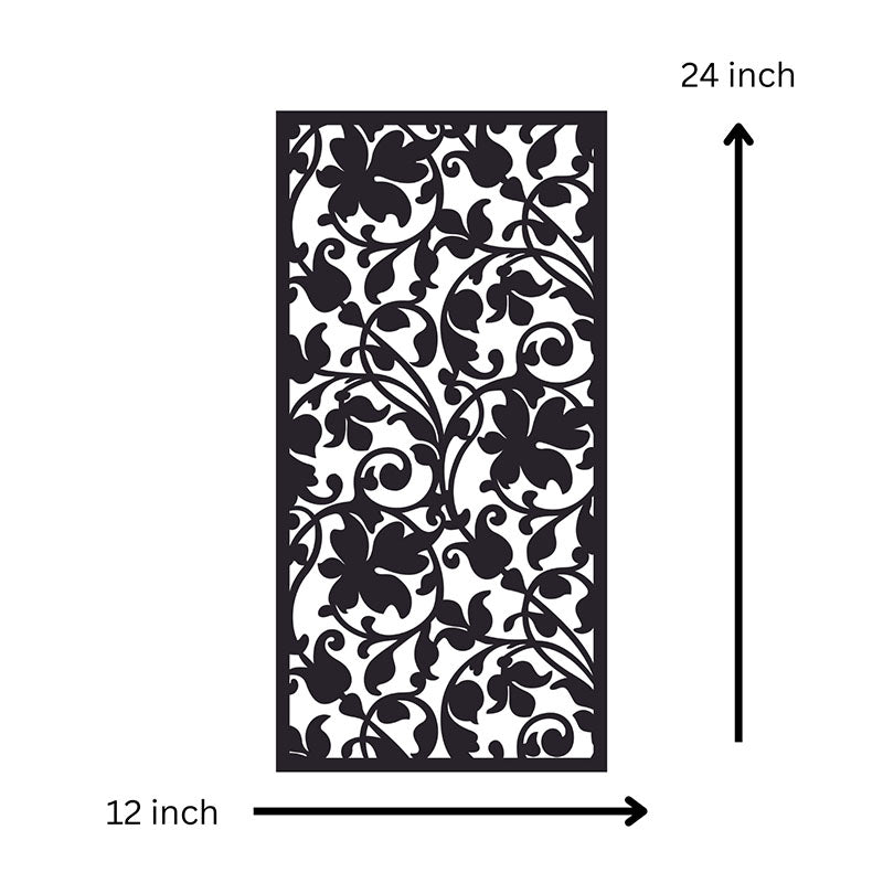 Floral Spread Panel Iron Wall Accent media 5