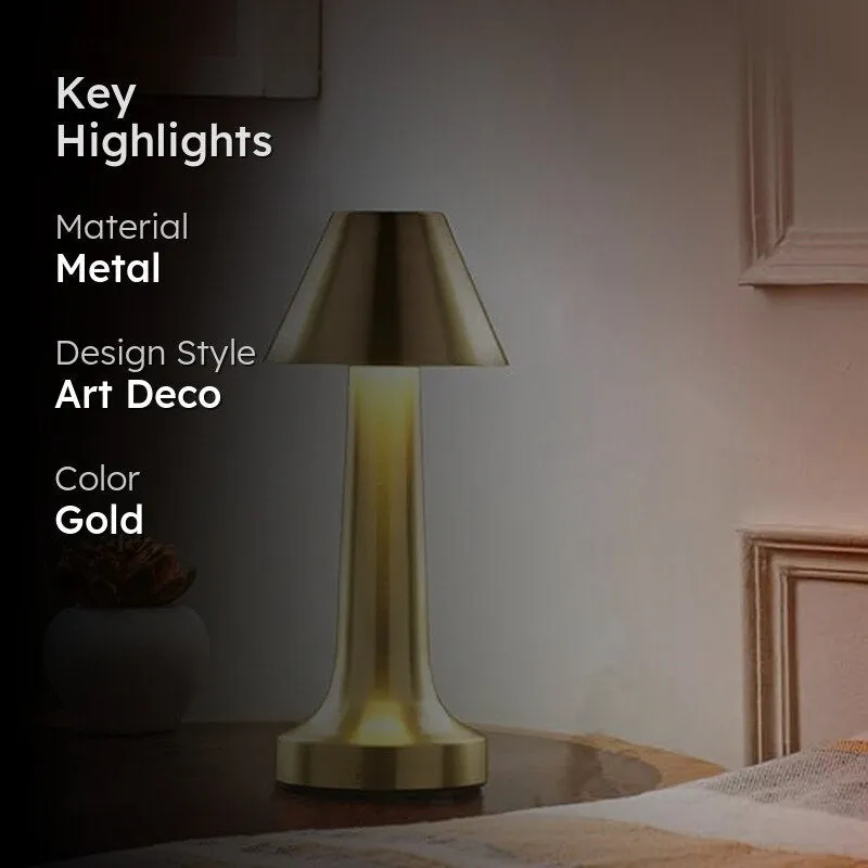Chteau Glow LED Metal Table Lamp - Gold media 2