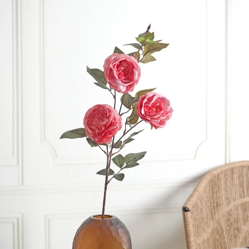 Open Peony Artificial Flower - Pink media 4