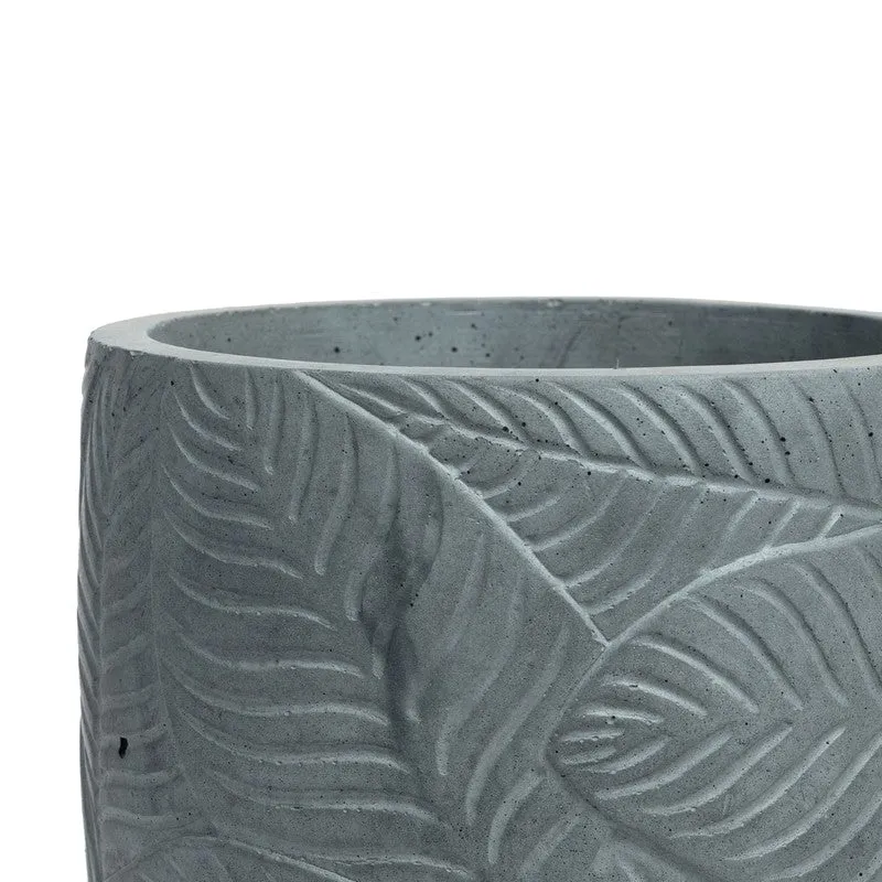 Leaf Print Planter - Grey media 5