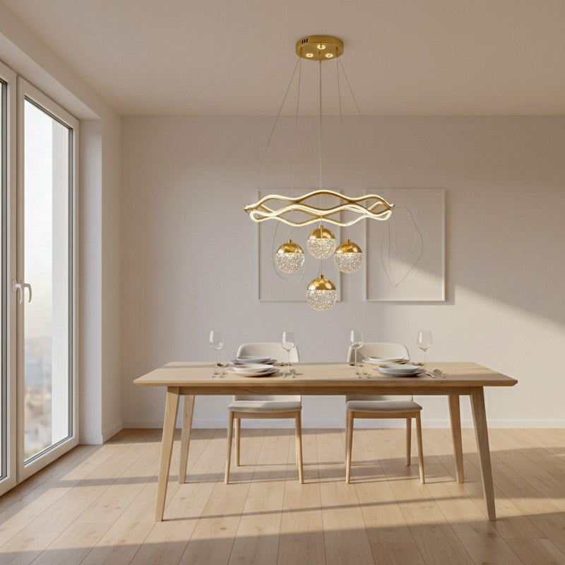 Golden Orbit Acrylic Ceiling Lamp media 4