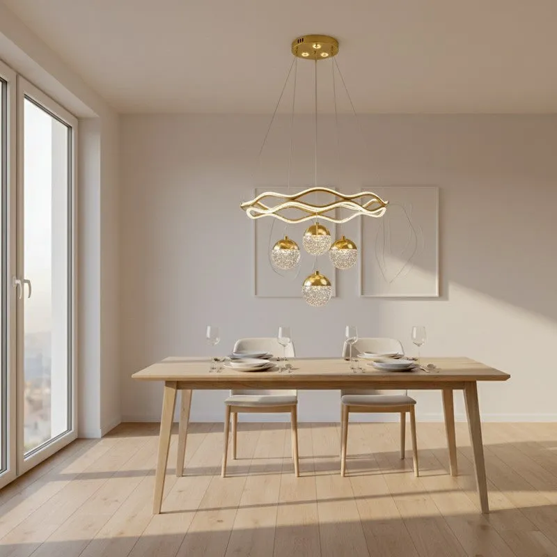 Golden Orbit Acrylic Ceiling Lamp media 4