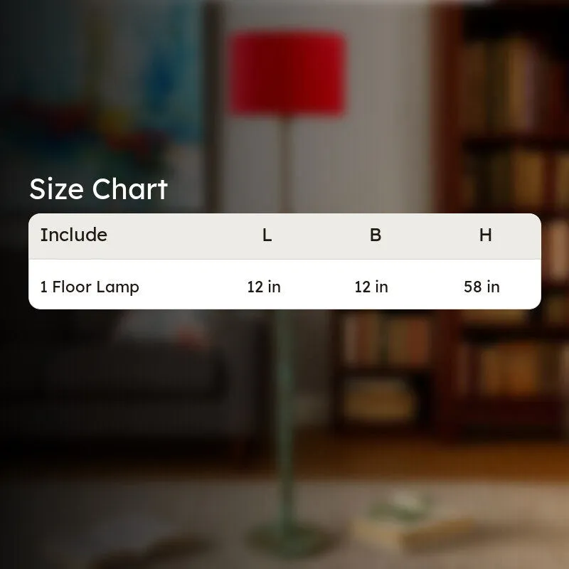 Amber Glow Wooden Floor Lamp - Red media 9