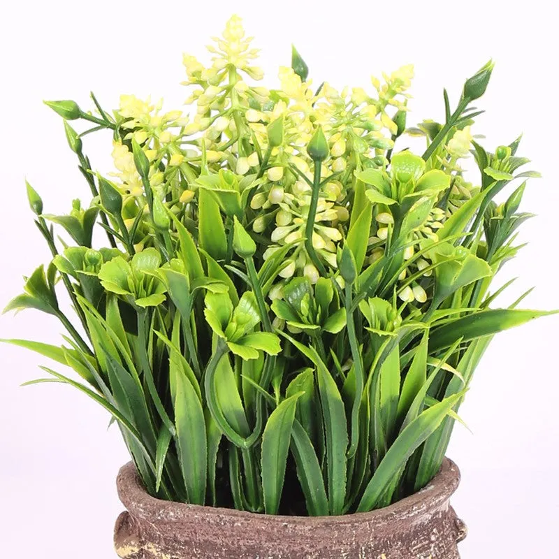 Lavender Artificial Flower With Pot - Yellow media 4