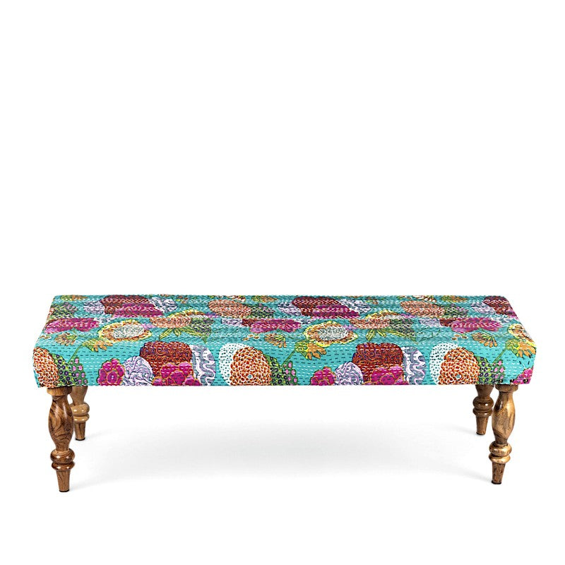 Axino Sheesham Wooden Bench - Green media 4