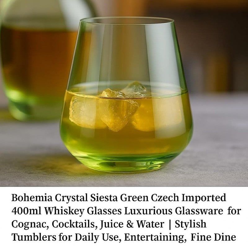 Evergreen Bohemia Crystal Red  Whiskey Glasses (400 mL) - Set of Six media 7