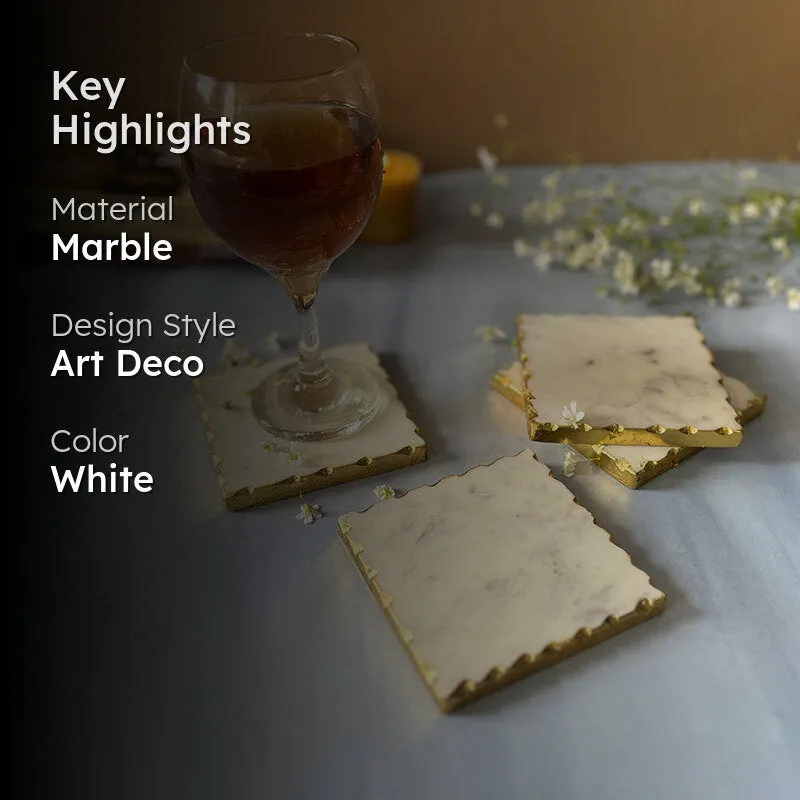 Verve Luxe Agate Coaster (White) - Set Of Four media 2