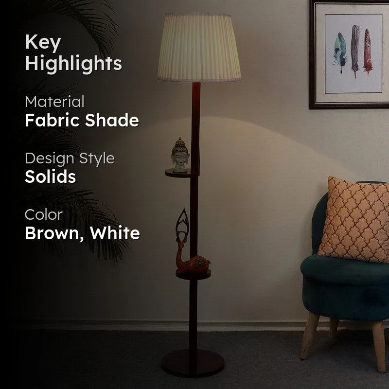 Lark Grace Floor Lamp With Shelf - Beige media 2