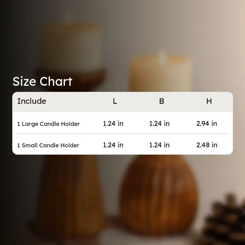 Kyra Wood Candle Holder With Candle - Set Of Two media 10