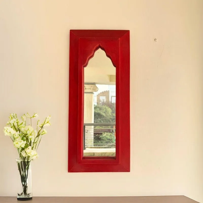 Arched Decorative Wall Mirror -Red media 3