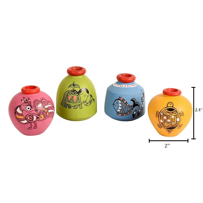 Girija Handcrafted Wall Shelf With Vase - Five Piece Set media 7