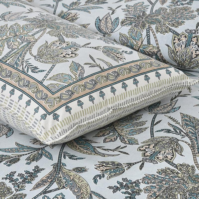 Mohitaa Printed Cotton Bedsheet (Green) - 160 TC media 3