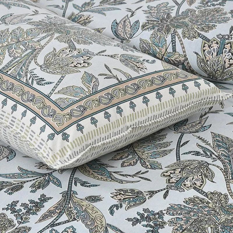 Mohitaa Printed Cotton Bedsheet (Green) - 160 TC media 3