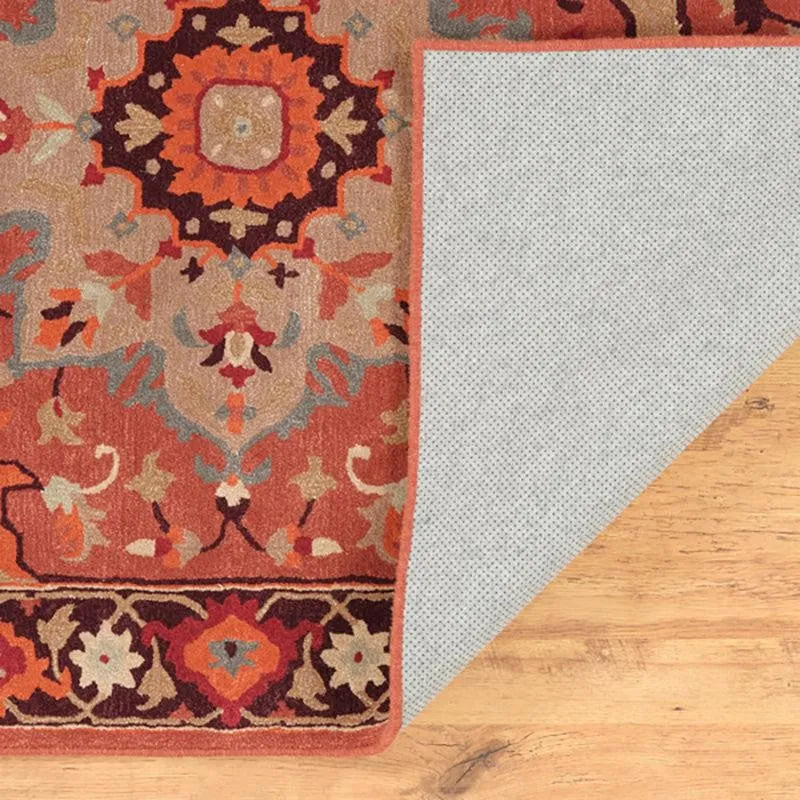Nephthys Hand Tufted Ethnic Wool & Nylon Carpet - Rust Red media 8