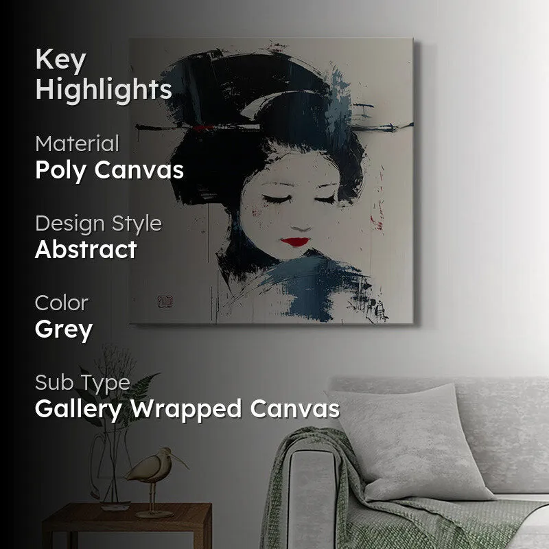Japanese Woman Poly Canvas Wall Painting media 2