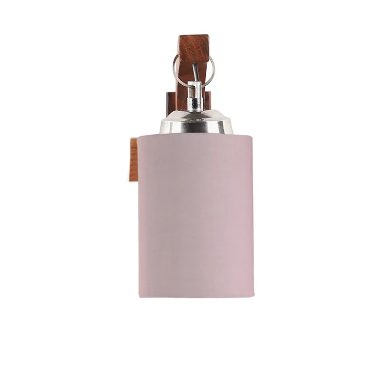 Forma Cylindrical Fabric & Wooden Wall Lamp - Grey media 3