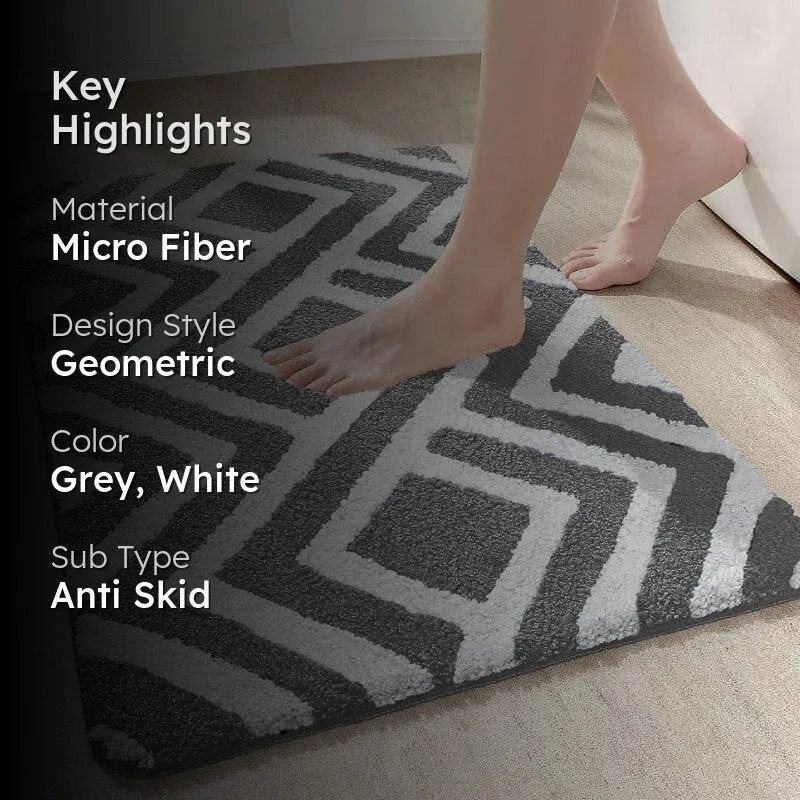 Luxe Plush Bathmat - Grey media 2