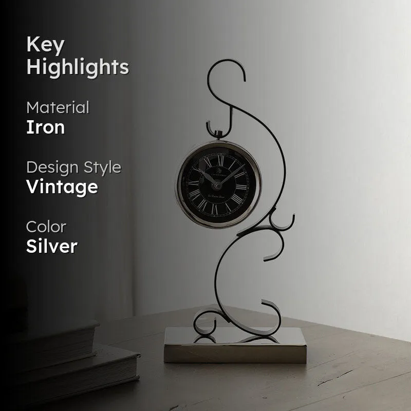 Miami Table Clock - Silver media 2