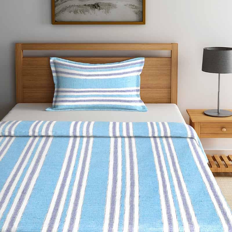 Parallel Stroke Bedcover - Blue media 4