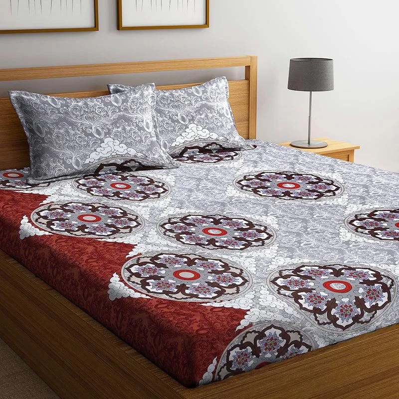 Spike Ethnic Bedsheet - 180 GSM media 4