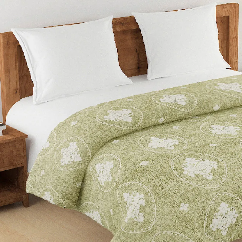 Swayam Zafirah Cotton Comforter (Green) - 150 GSM media 3