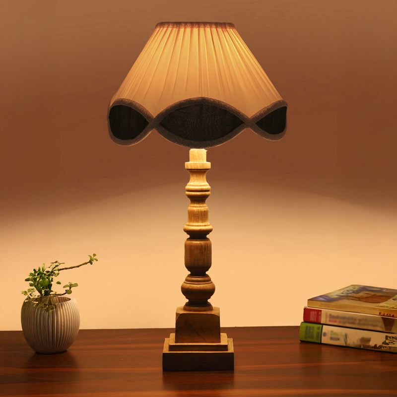 Valencia Arbor Wooden Table Lamp - White,Brown