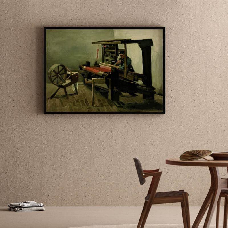 Weaver By Vincent Van Gogh - Black Frame
