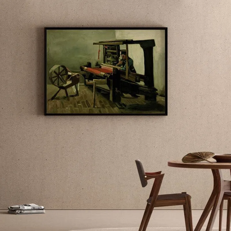 Weaver By Vincent Van Gogh - Black Frame media 1