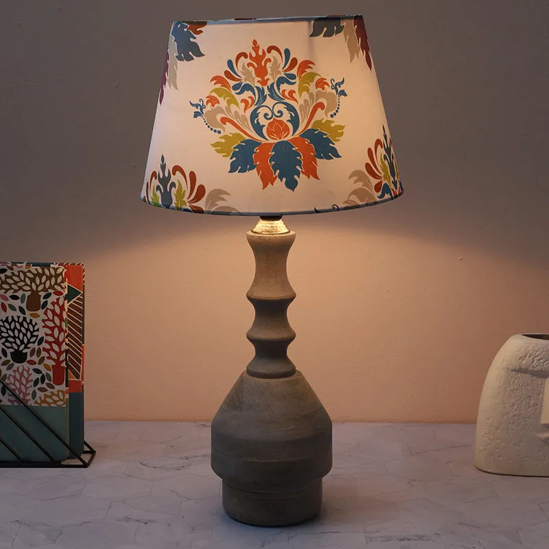 Nordlys Glyph Printed Mango Wood Table Lamp - Multicolor media 1