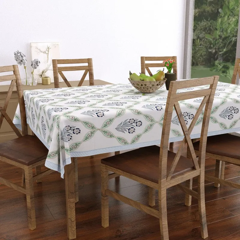Eleganza Cotton Table Cover - Teal,Green media 4