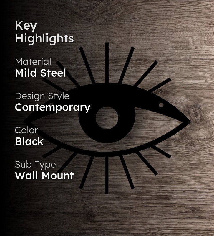 Evil Eye Symbol Mild Steel Wall Accent media 2