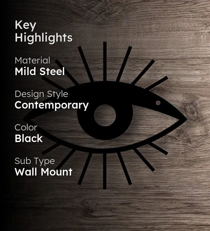 Evil Eye Symbol Mild Steel Wall Accent media 2