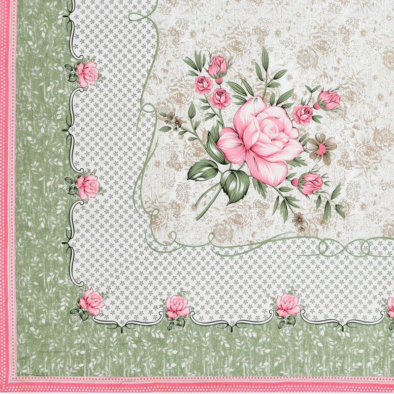 Jasper Floral Cotton Bedsheet (Peach) - 180 TC media 4