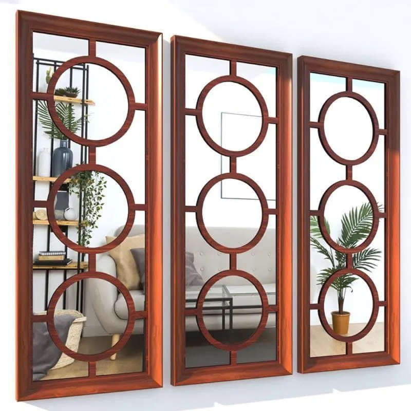 Phoenix Decorative MDF Wall Accent (Maroon) - Set Of Three media 3