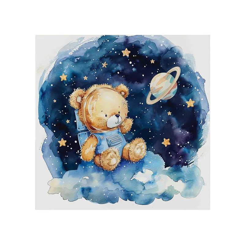Teddy In Galaxy Wall Painting media 5