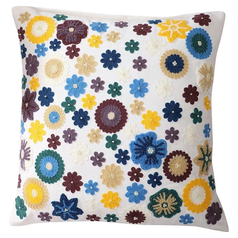 Floro Blast Cushion Cover - White media 4