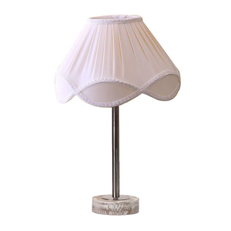 Valencia Rodin Wooden Table Lamp - OffWhite,Silver,White media 4