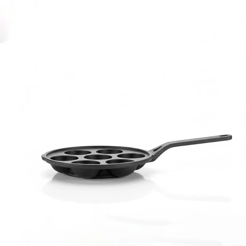 Gripappe Long Handle Cast Iron Paniyaram Pan media 4