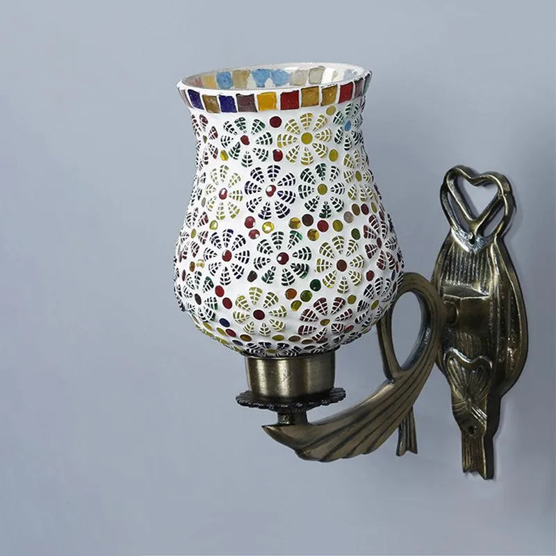 Bido Love Gleam Mosaic Glass & Metal Wall Lamp media 3