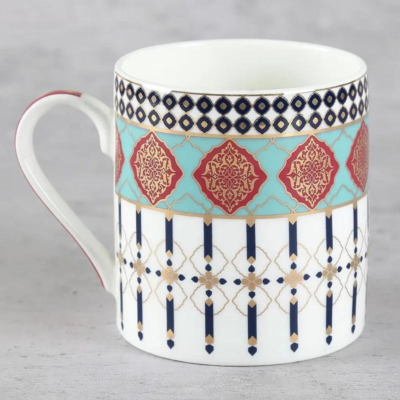 India Circus Circus Floral Bone China Coffee Mug (350 mL Each) - Set Of Two media 3