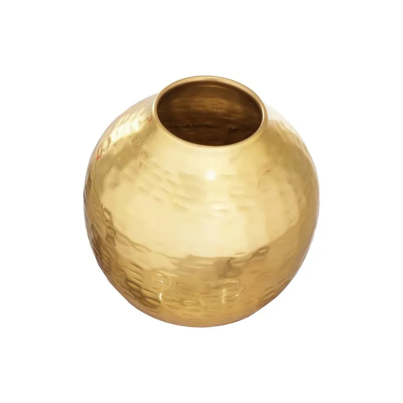 Sculptural Metal Vase -Gold media 4