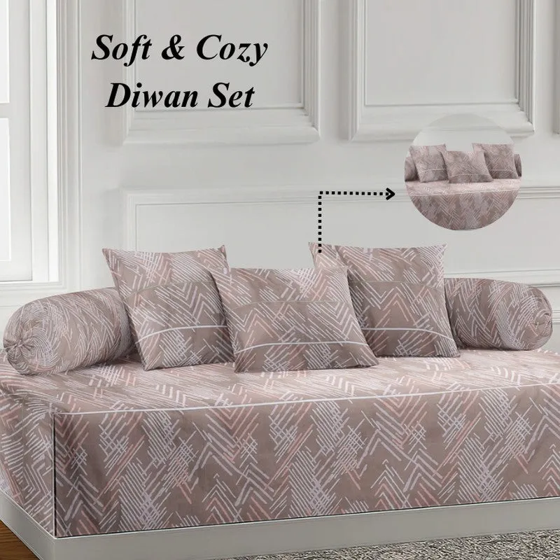 Museya Printed Diwan Set - Six Piece Set media 5