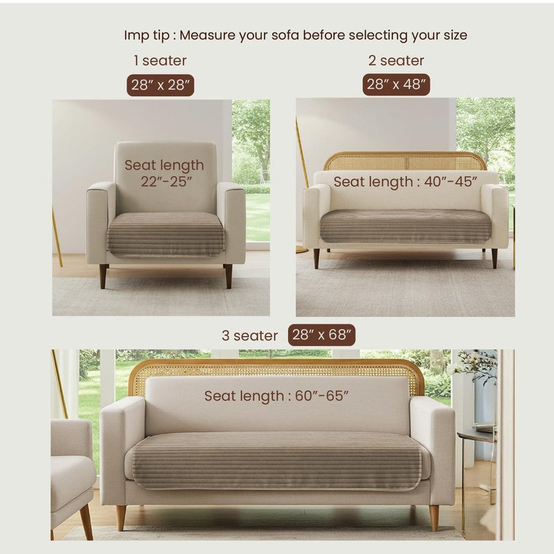 Urban Space Linear Quilted Sofa Cover - Brown media 6