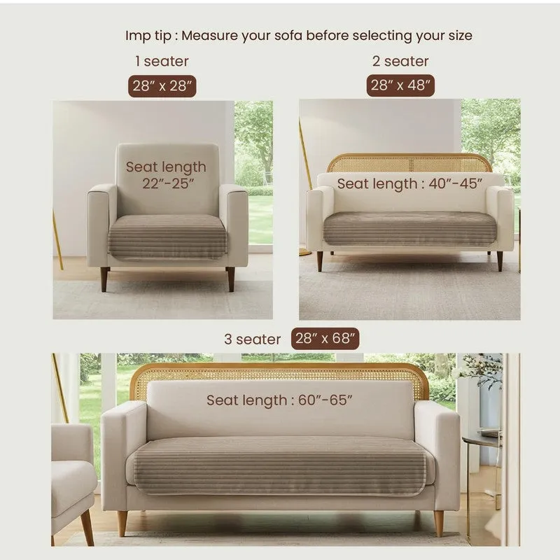 Urban Space Linear Quilted Sofa Cover - Brown media 6