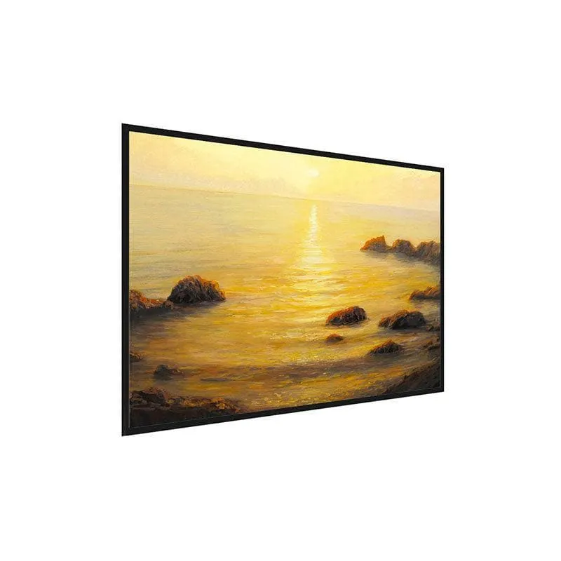 Golden Sunrise Canvas Wall Painting - Black Frame media 3