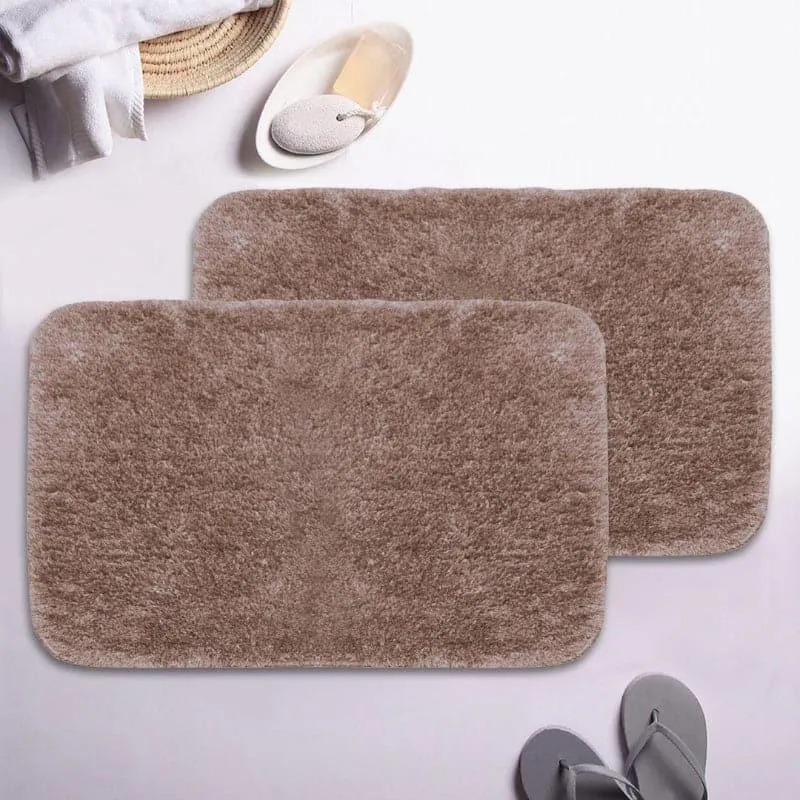 Foot Mate Anti Slip Bathmat (Mocha) - Set Of Two media 1
