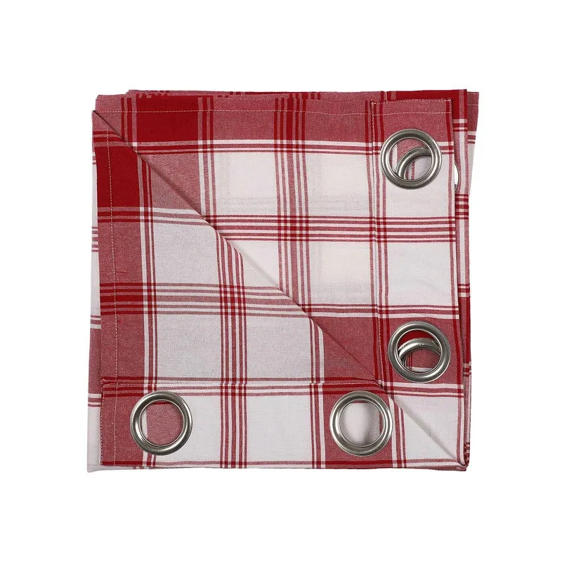 Gridline Drapes Curtain - Red media 8