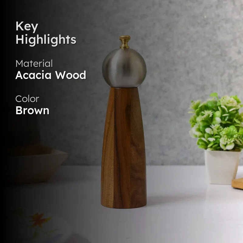 Zestora Acacia Wood Salt & Pepper Bottles media 2