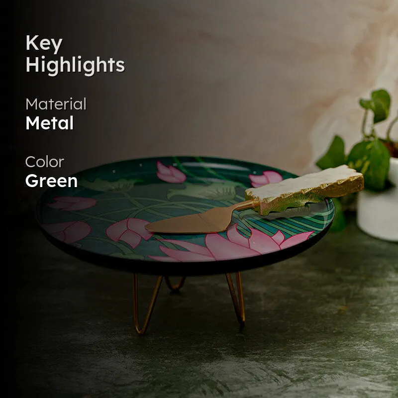 Lotus Scape Metal Cake Stand media 2